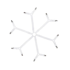 Bed Sheet Grippers - White 6-strap sheet fastener set laid flat on white background