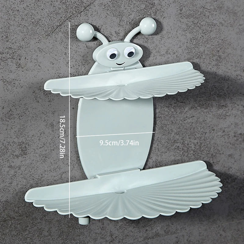 Bee Design Double Layer Soap Dish Holder