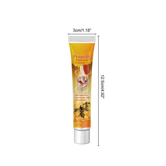 Pain Relief Cream - A labeled tube of gel, 12.5cm tall, 3cm wide, with a knee joint and bee graphics on the packaging.