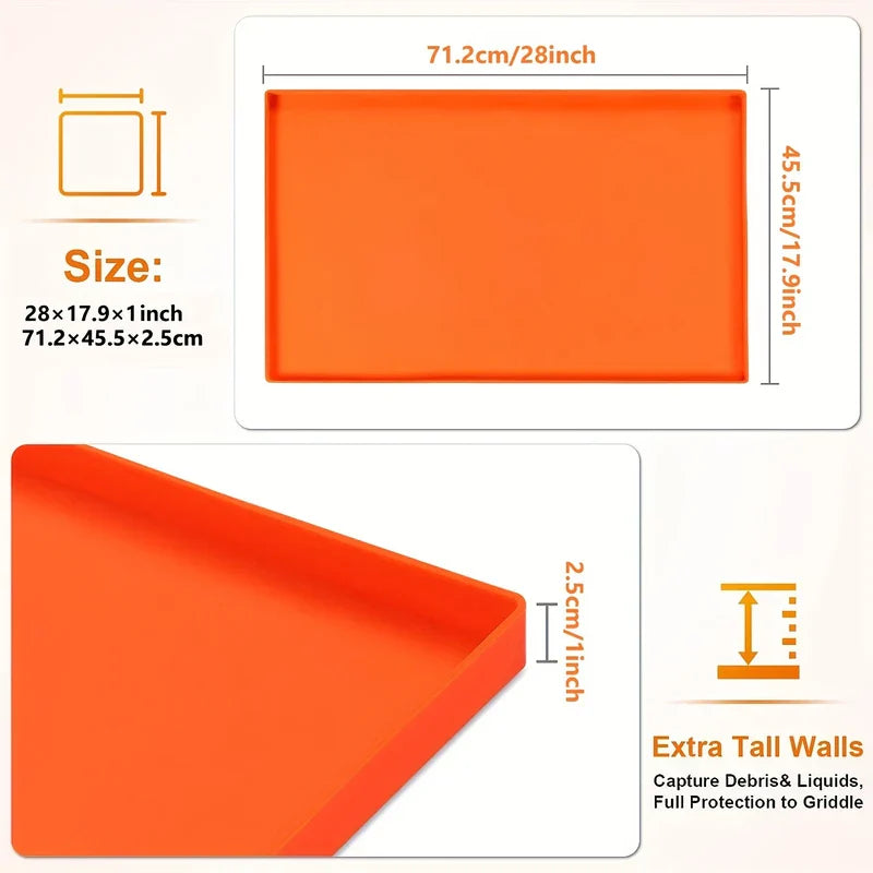 Black Silicone Baking Mat Set