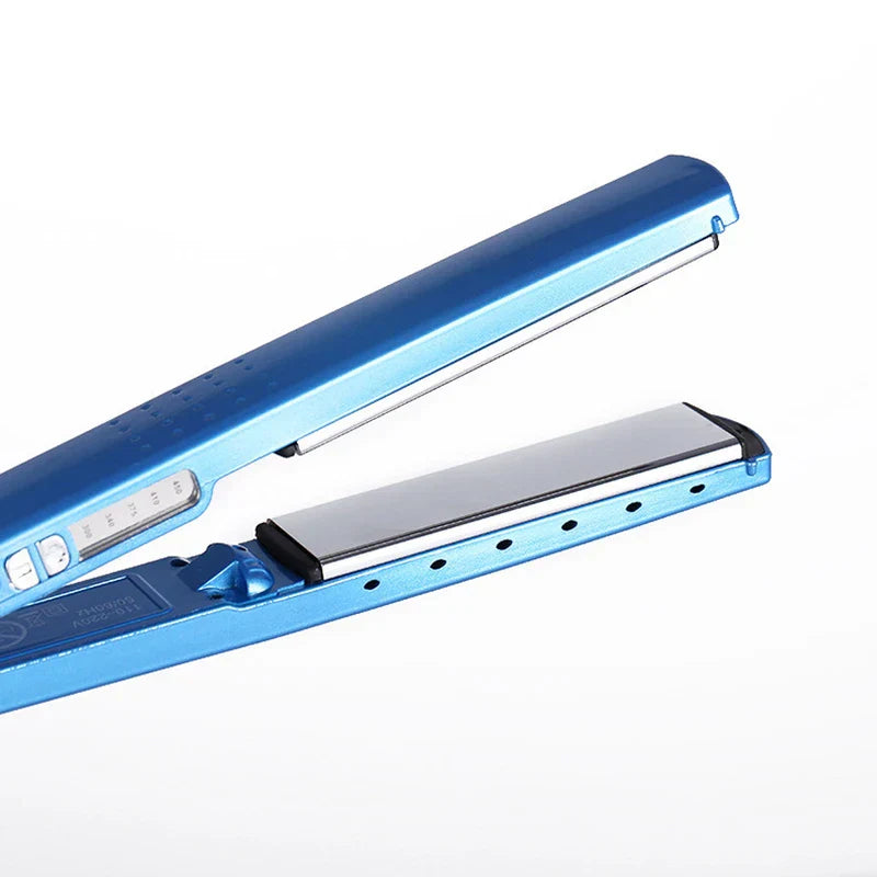 Blue Wide Plate Hair Straightener Flat Iron