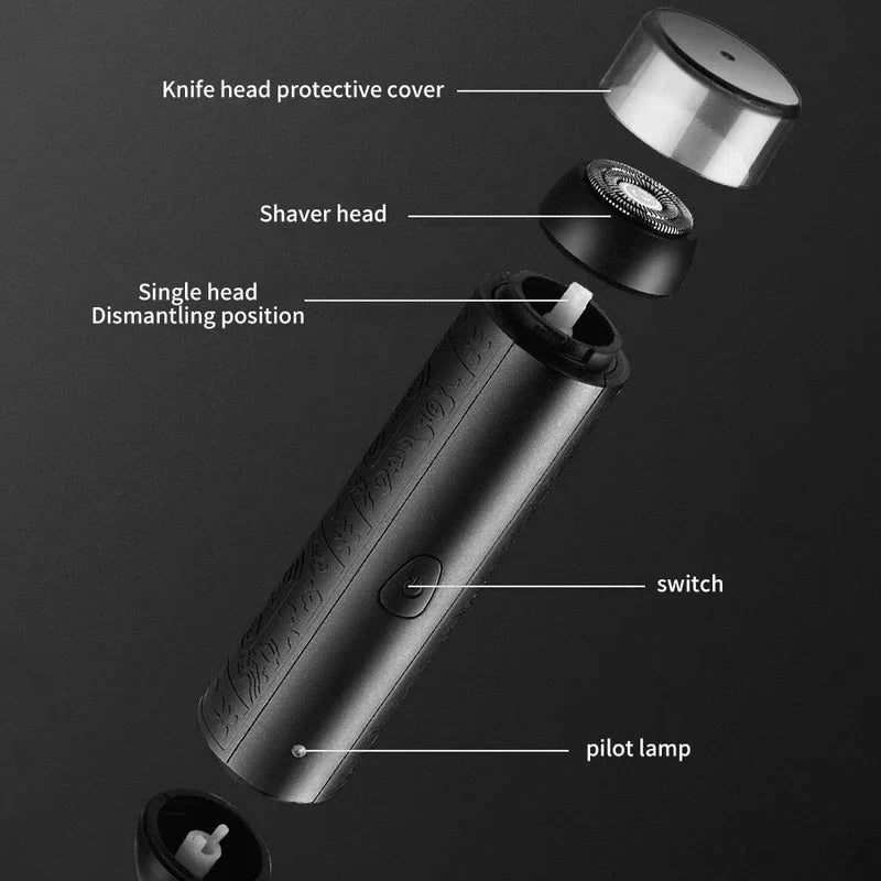 Shaving Tool - exploded view diagram of groomer parts with labeled components