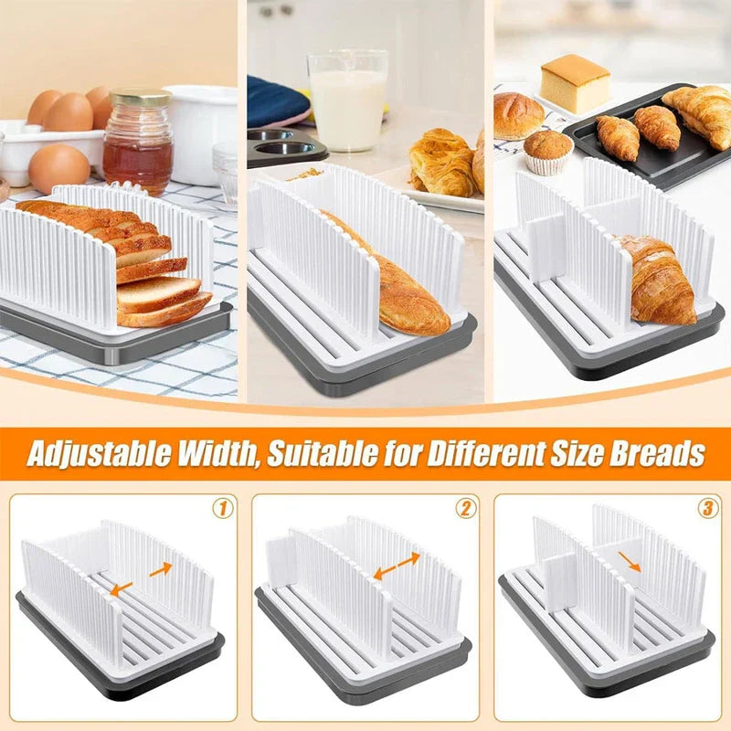 Bread Slicer Guide Adjustable Thickness Loaf Cutter