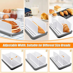 Bread Slicer Guide Adjustable Thickness Loaf Cutter