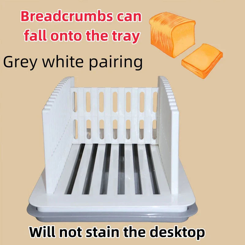 Bread Slicer Guide Adjustable Thickness Loaf Cutter