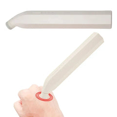 Bug Bite Itch Relief Stick - pen-shaped device applied to hand with red target rings on skin