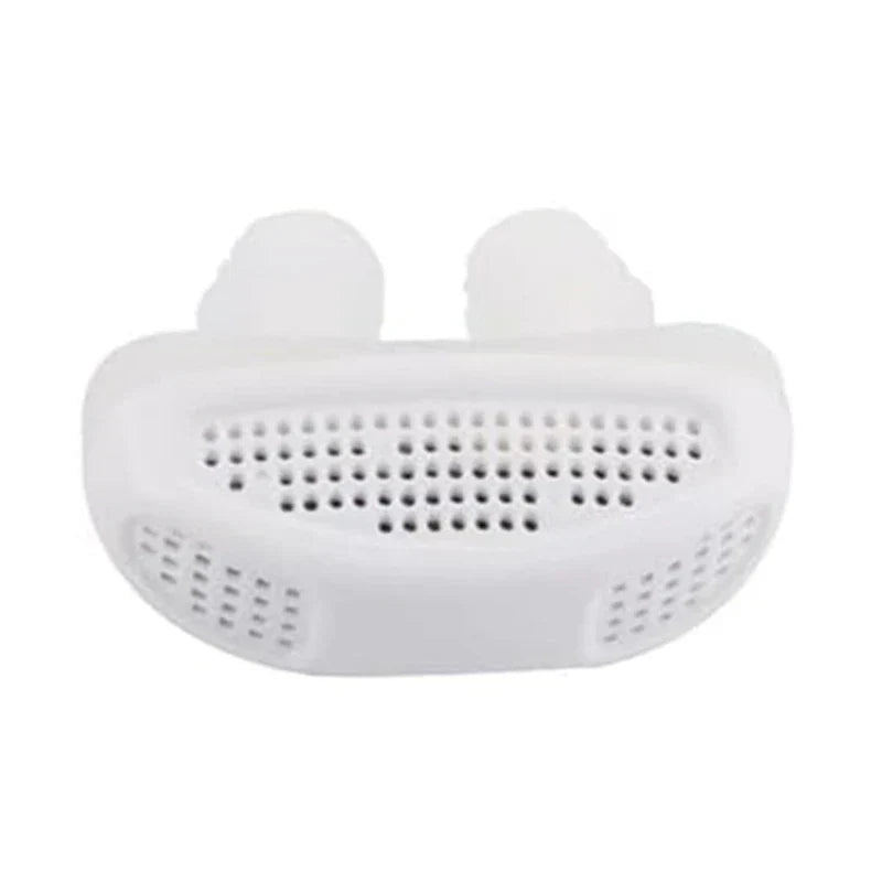 Pantalla facial Cpr - Unidad individual blanca en vista frontal con olivas nasales y panel frontal perforado