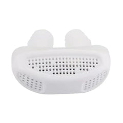 Pantalla facial Cpr - Unidad individual blanca en vista frontal con olivas nasales y panel frontal perforado
