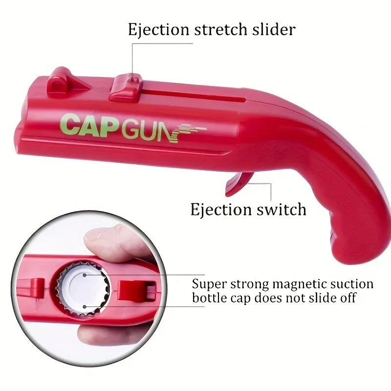 Cap Gun Beer Bottle Opener Launcher Shooter