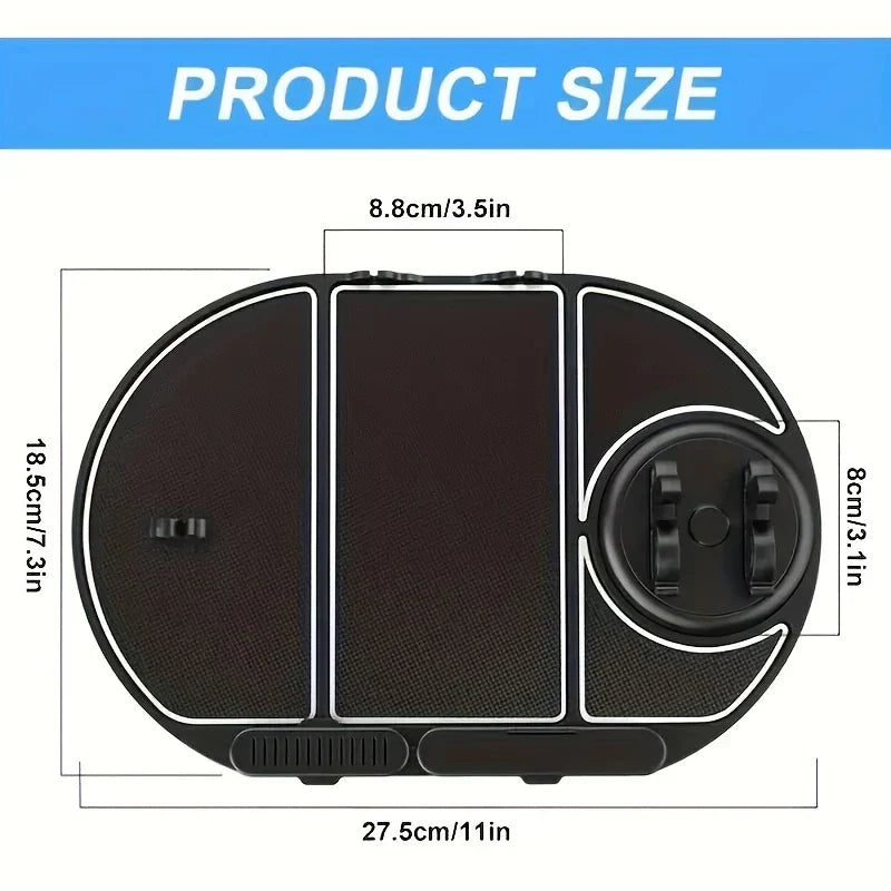 Multifunctional car anti-slip mat product size dimensions, 27.5cm wide 18.5cm tall