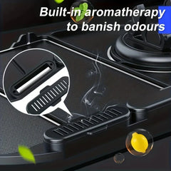Car dashboard mat built-in aromatherapy slot detail, removes odors with scented inserts
