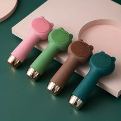 Silicone facial cleansing brush with bear shape