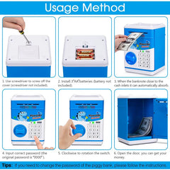 Cartoon Piggy Bank Money Saving Box Coin Jar