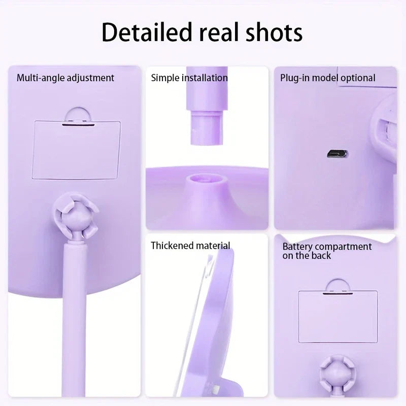 Cat Ear Led Makeup Mirror With Drawer