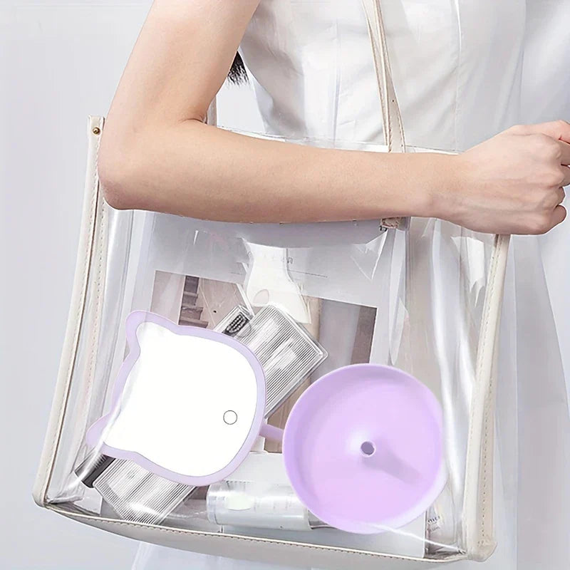 Cat Ear Led Makeup Mirror With Drawer