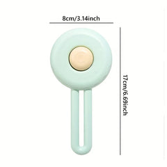 Cat Grooming Brush - Mint green pet brush with 8cm width and 17cm length dimension labels