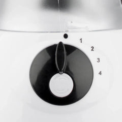 Centrifugal Juicer Machine - close-up of 4-speed control dial on white appliance base