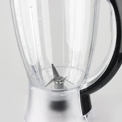Centrifugal Juicer Machine - Inside view of a clear blender jar showing its multi-blade assembly at the bottom and volume markings