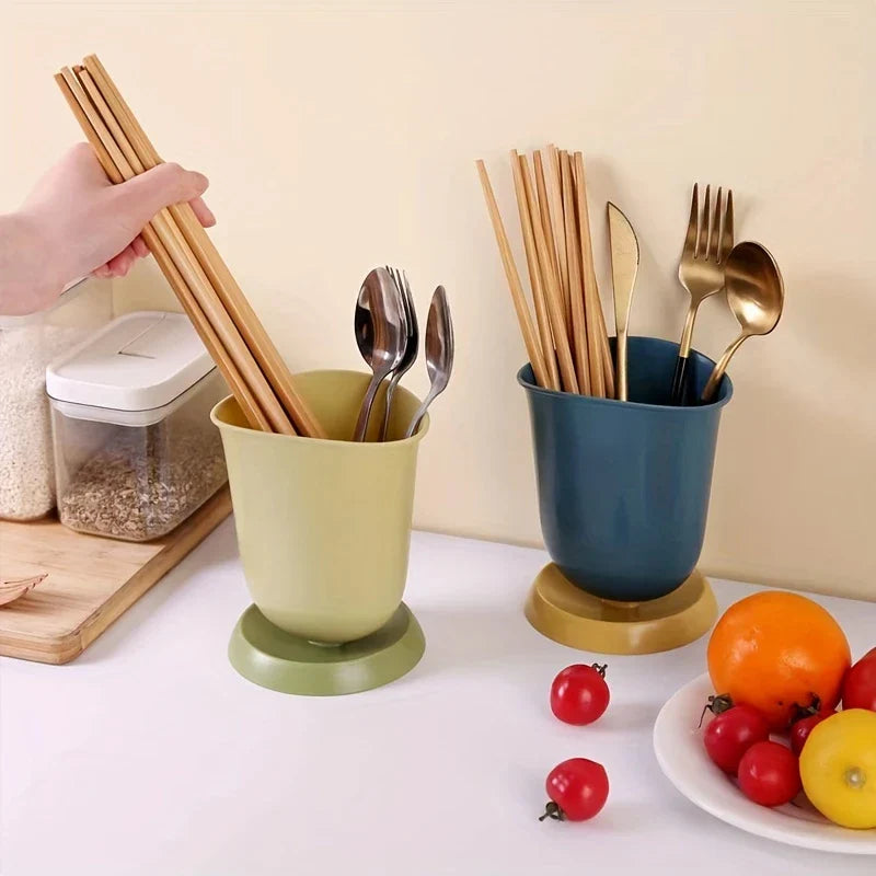 Ceramic Chopstick Holder Utensil Drainer Caddy