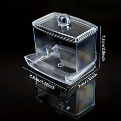 Clear Acrylic Apothecary Jar Qtip Holder Dispenser