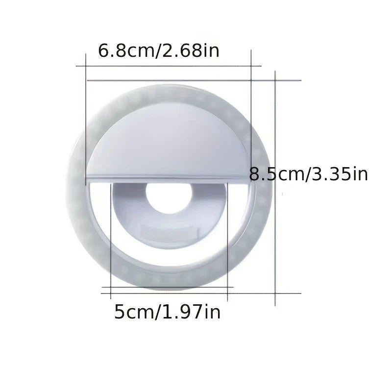 Clip-On Selfie Ring Light for Phone