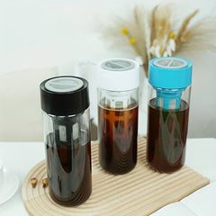 Cold brew coffee maker bottle on countertop
