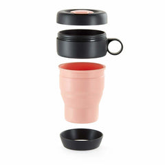 Collapsible Silicone Coffee Cup with Lid