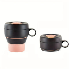 Collapsible Silicone Coffee Cup with Lid