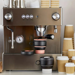 Collapsible Silicone Coffee Cup with Lid