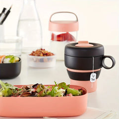 Collapsible Silicone Coffee Cup with Lid