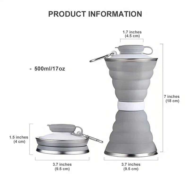 Collapsible Silicone Travel Water Bottle