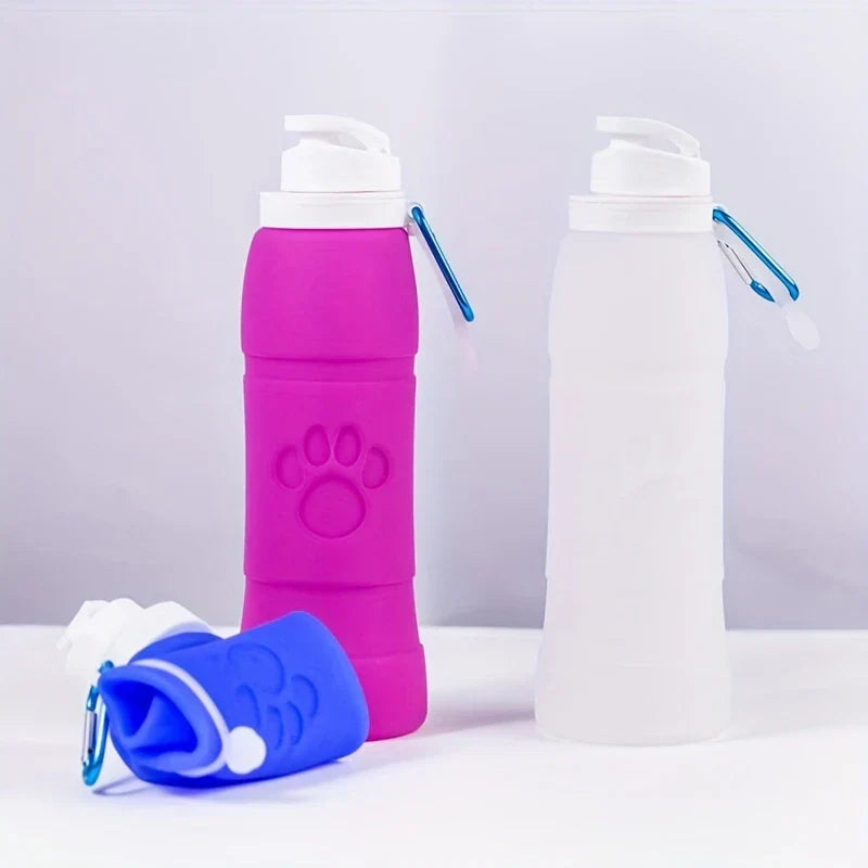 Collapsible Silicone Water Bottle Leakproof Travel
