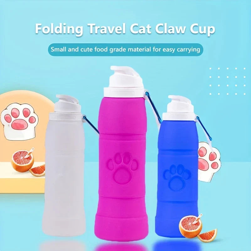 Collapsible Silicone Water Bottle Leakproof Travel