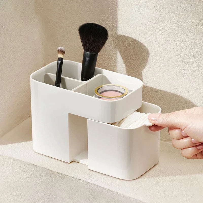 Compact Makeup Cosmetic Organizer With Drawers