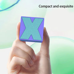 Compact wireless speaker system in use