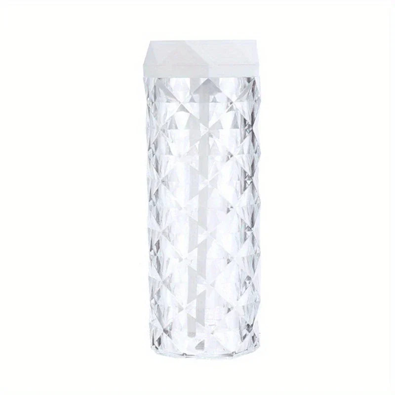 Crystal air humidifier night light on a nightstand
