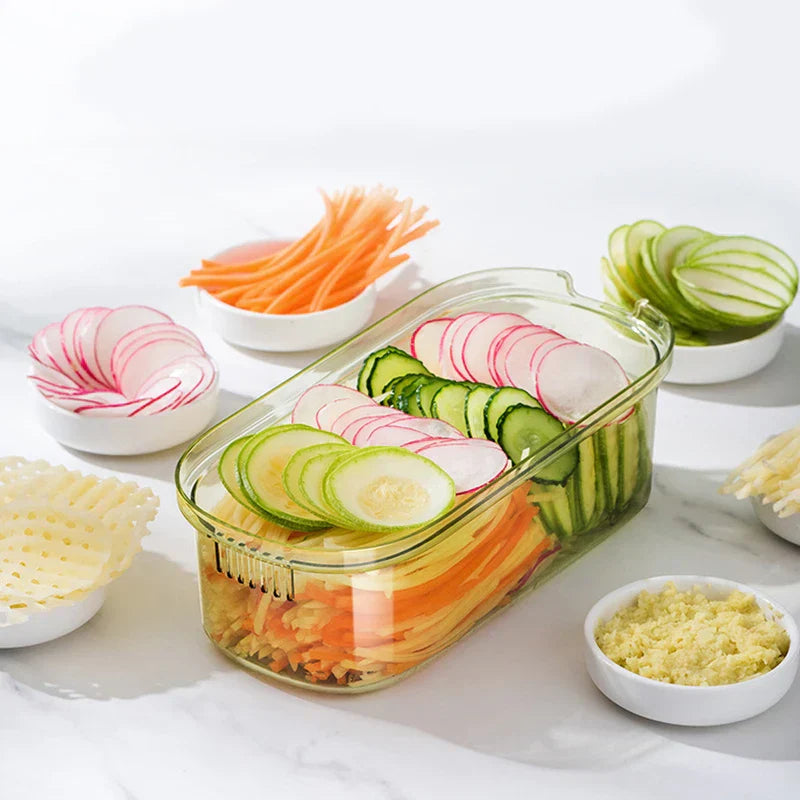 Crystal Glass Vegetable Chopper Slicer