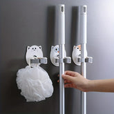 Cute Animal Mop Broom Holder Wall Mount Gripper