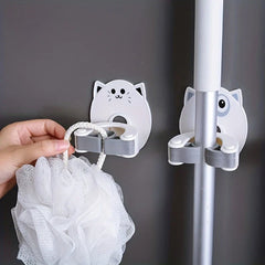 Cute Animal Mop Broom Holder Wall Mount Gripper
