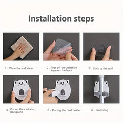 Cute Animal Mop Broom Holder Wall Mount Gripper