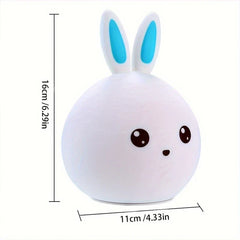 Cute Bunny Silicone LED Pat Night Light USB