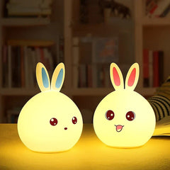 Cute Bunny Silicone LED Pat Night Light USB