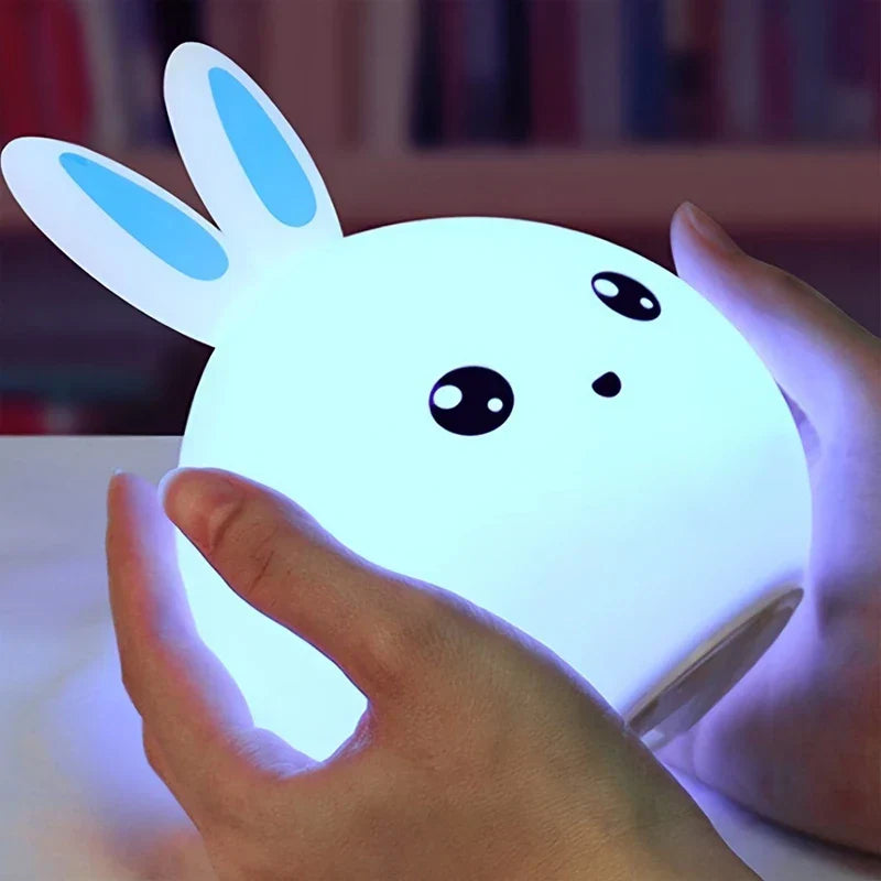 Cute Bunny Silicone LED Pat Night Light USB