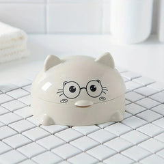 Cute Cartoon Draining Soap Dish Holder Box New Home Goods