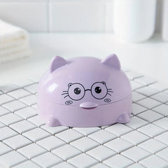 Cute Cartoon Draining Soap Dish Holder Box