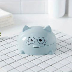 Cute Cartoon Draining Soap Dish Holder Box