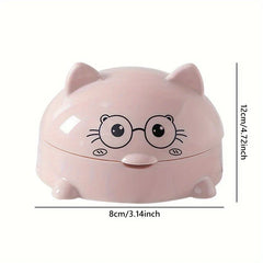 Cute Cartoon Draining Soap Dish Holder Box