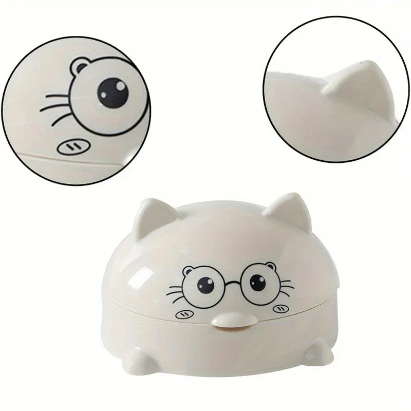Cute Cartoon Draining Soap Dish Holder Box