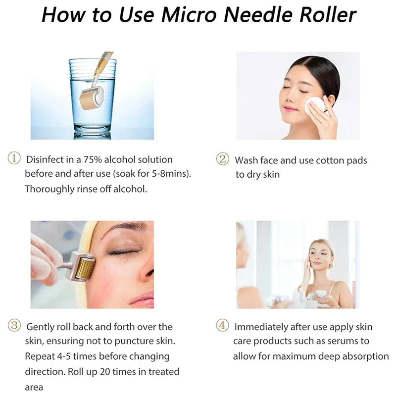 Derma Roller Micro Needle Skin Care Tool Titanium