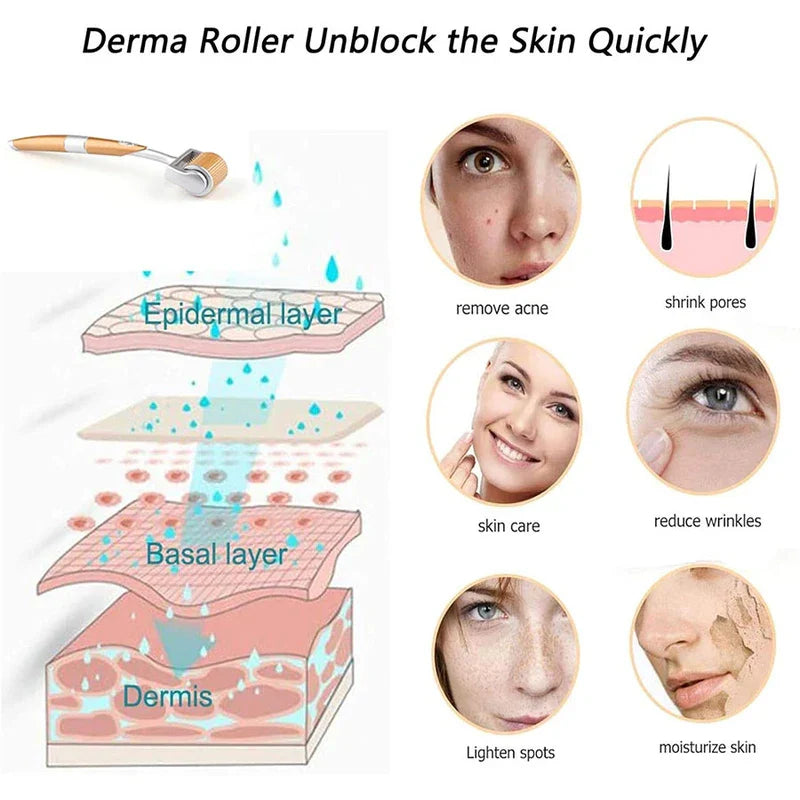 Derma Roller Micro Needle Skin Care Tool Titanium